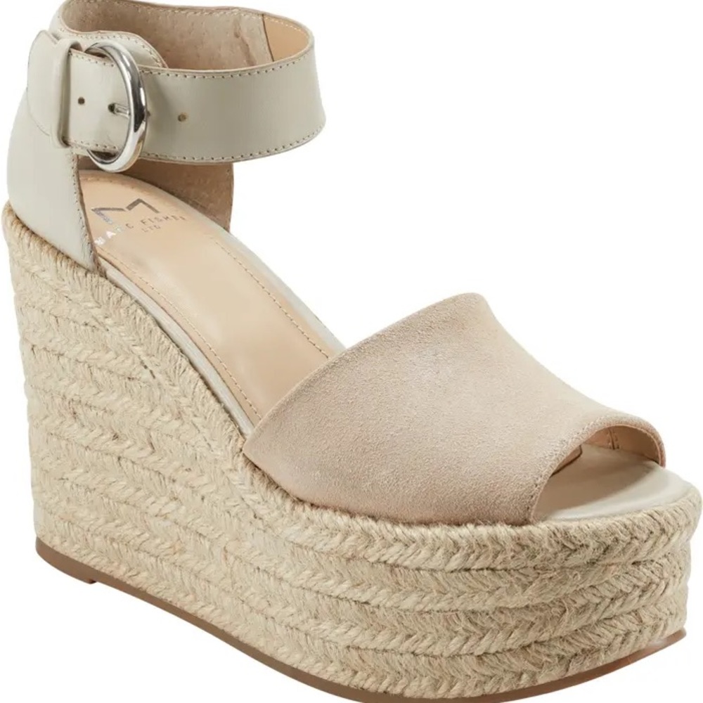 Marc Fisher Adalyn Espadrille Wedges, Two Tone Blush and Ivory!